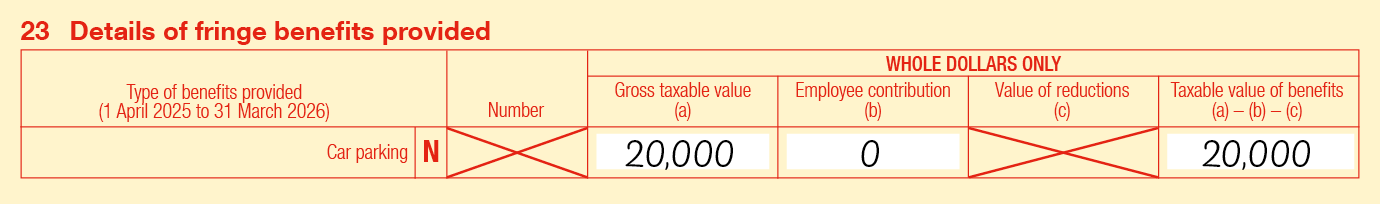 Completed label 23N using the information in example 17.