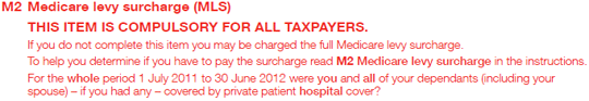 Question M2 image from tax return for individuals form.