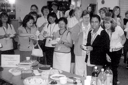 Penrith site Tsunami Appeal morning tea in 2005. Morning teas became a feature of ATO social life and a way of raising money for charity.