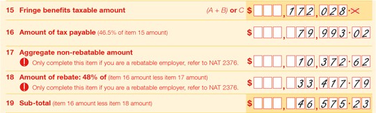 Example of figures at items 15 to 19