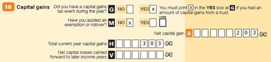 Image of question 18 - G is marked X at 'yes', M is marked X at 'no'. Amount at A is $203, amount at H is $303.