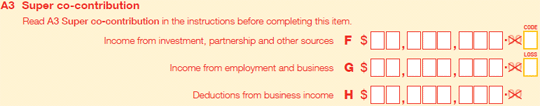 Question A3 image from the Tax return for individuals form.