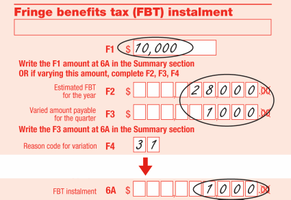 Varying your FBT instalment