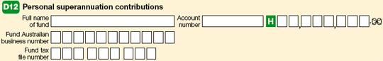 Question D12 image from tax return for individuals (supplementary section) form.