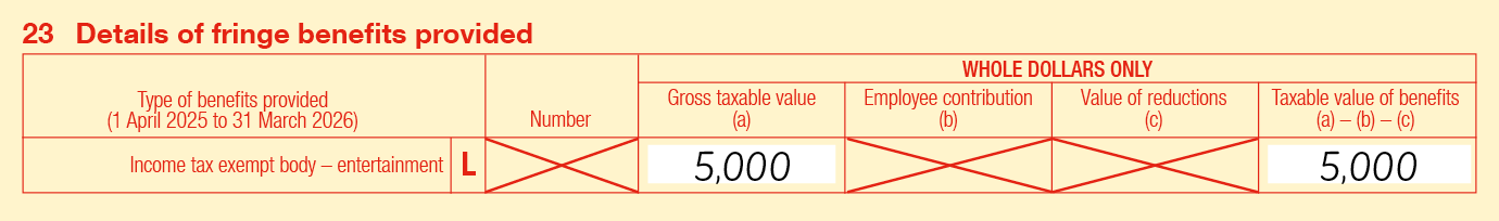 Completed lable 23L using the information in example 15.