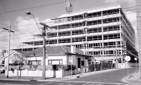 Moonee Ponds office under construction.