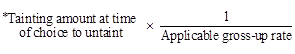 Formula for the notional franking amount