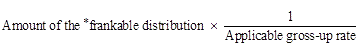 Formula for the maximum franking credit
