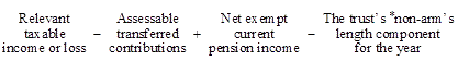 Division 296 fund earnings for a pooled superannuation trust component formula
