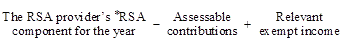 Division 296 fund earnings for an income year for an RSA provider that is not a life insurance company formula