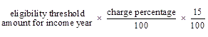 amount for an income year formula
