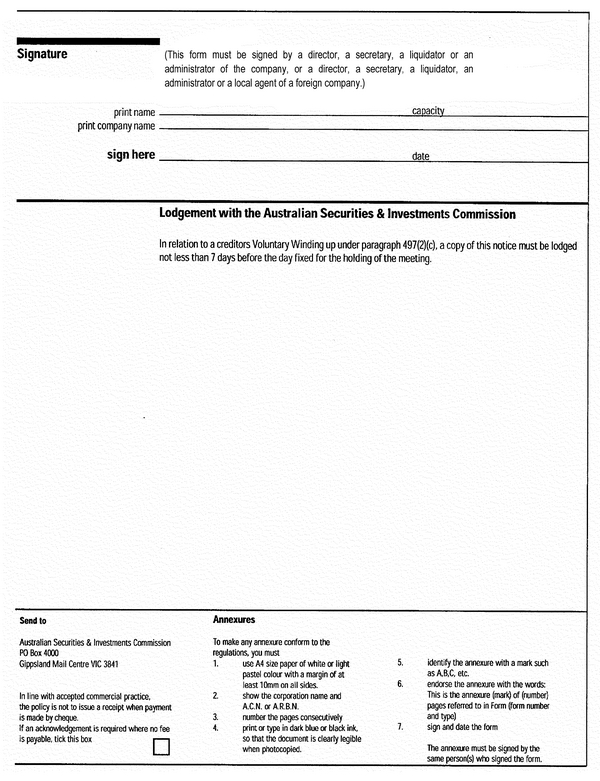 Notice of meeting 2