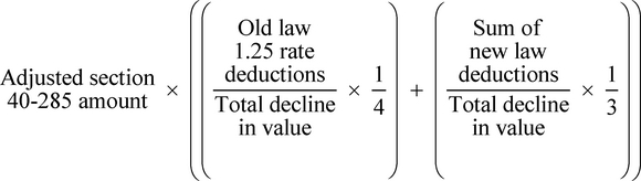 formula - amounts deductible