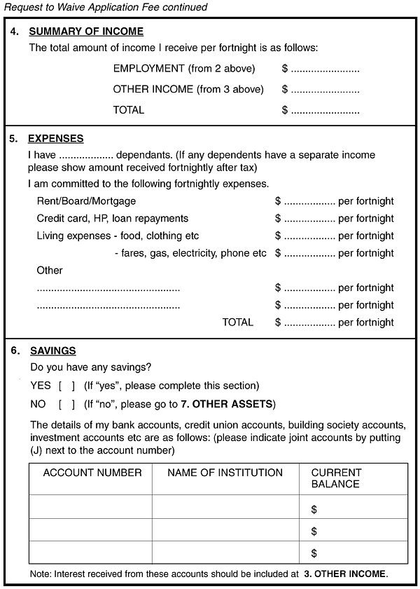 Request to Waive Application Fee p2