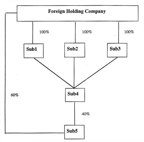 Foreign holding company - wholly owned subsidiaries - example 3