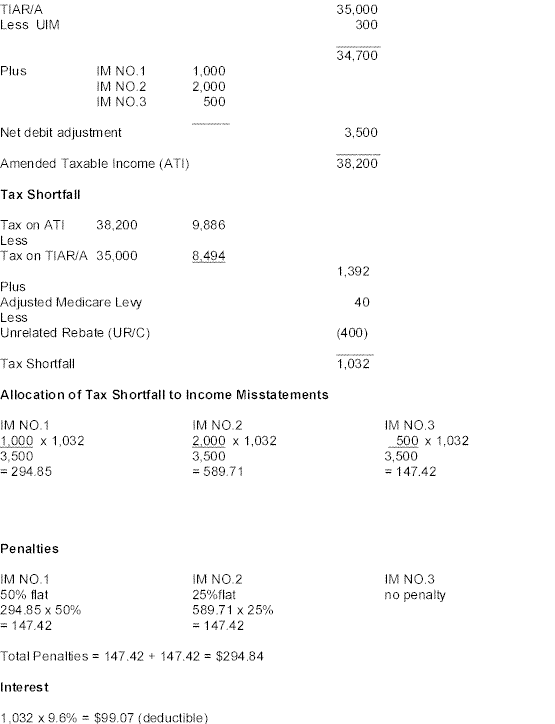 Details of the calculation of Example C