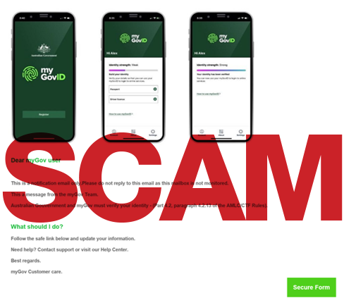 Scam alert - update your myGovID details