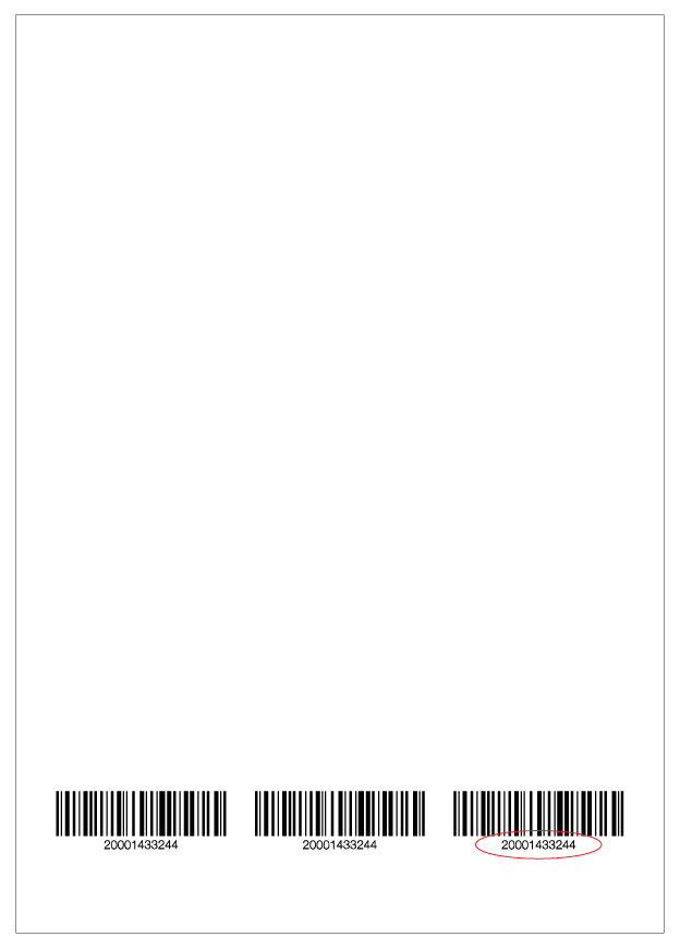 An example of the back of an Australian change of name certificate for NSW that shows the third barcode circled. 