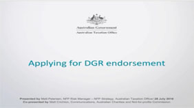 Applying for DGR endorsement